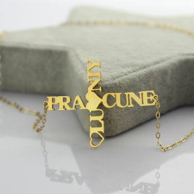 Two Name Cross Necklace - The Handmade ™