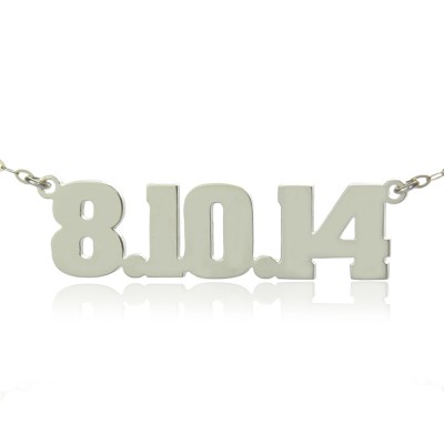 Silver Number Name Necklace Unique Men Jewellery - The Handmade ™
