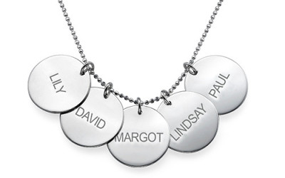 Multi Disc Necklace: Your Loved Ones, Captured in Sterling Silver