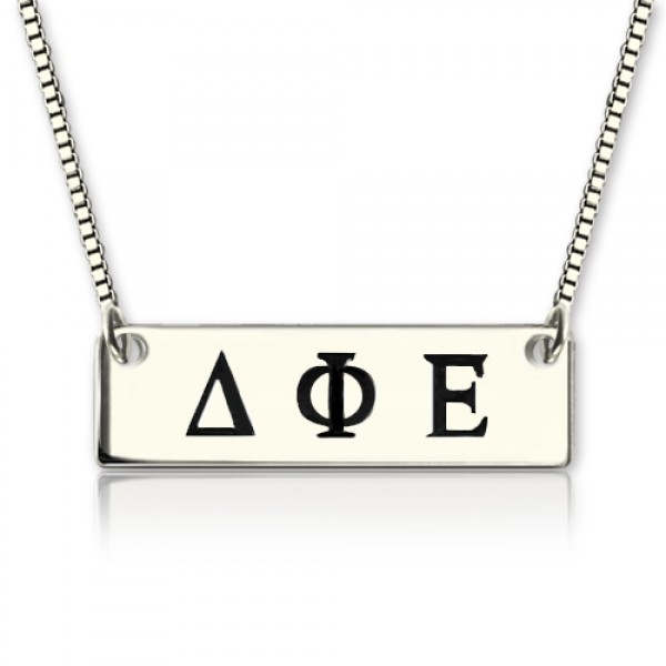 Alpha Gamma Delta Greek Letter Sorority Bar Necklace - The Handmade ™