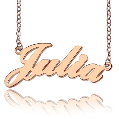 Rose Gold Julia Style Name Necklace - The Handmade ™