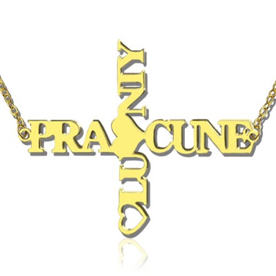 Two Name Cross Necklace - The Handmade ™