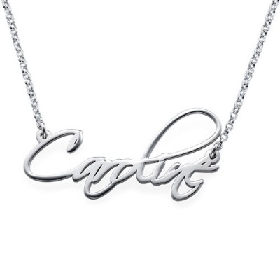 Silver Calligraphy Name Necklace - The Handmade ™