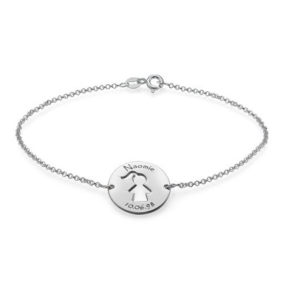 Cut Out Mum Bracelet in Silver - The Handmade ™