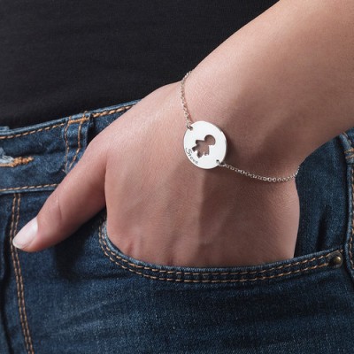 Cut Out Mum Bracelet in Silver - The Handmade ™