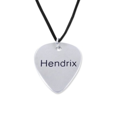 Engraved Guitar Pick Necklace - The Handmade ™