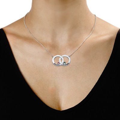 Engraved Interlocking Circle Necklace - The Handmade ™