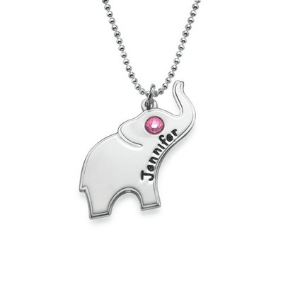 Engraved Silver Elephant Necklace - The Handmade ™