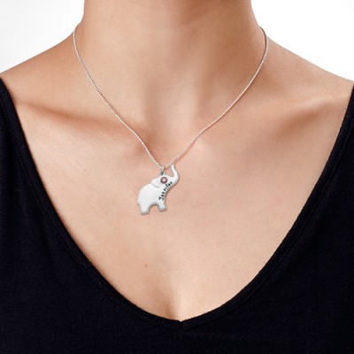 Engraved Silver Elephant Necklace - The Handmade ™