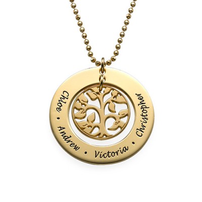 Present for Mum - Gold Family Tree Necklace - The Handmade ™