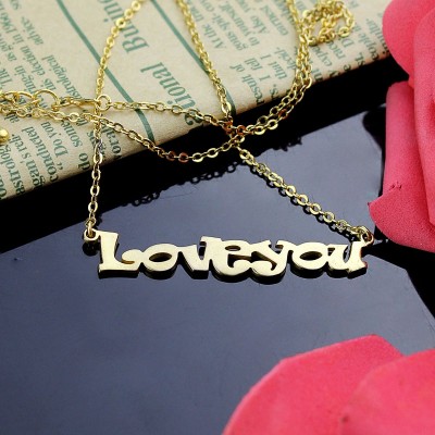 Gold I Love You Name Necklace - The Handmade ™