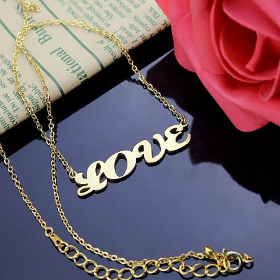 Gold Capital Name Necklace Handmade - The Handmade ™