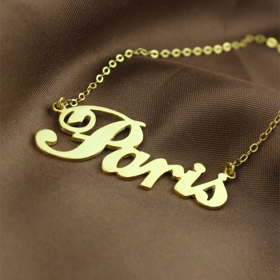 Gold Plating Name Necklace "Paris" - The Handmade ™