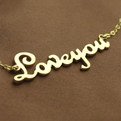 Cursive Name Necklace Gold - The Handmade ™