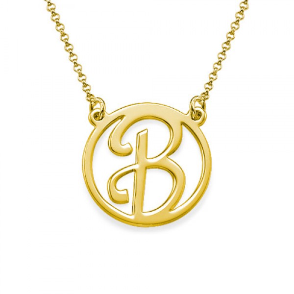 Gold Cut Out Initial Necklace - The Handmade ™