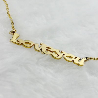 Gold I Love You Name Necklace - The Handmade ™