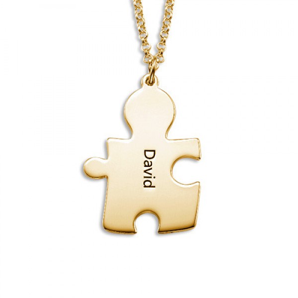Gold Couple s Puzzle Necklace - The Handmade ™