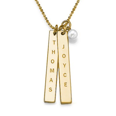 Gold Plating Customised Name Tag Necklace - The Handmade ™