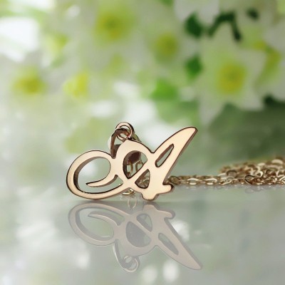 Letter Necklace Rose Gold - The Handmade ™
