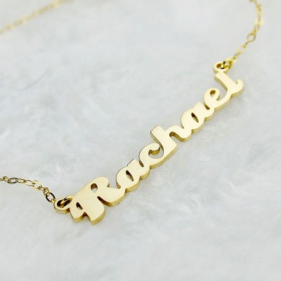 Gold Puff Font Name Necklace - The Handmade ™