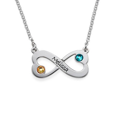 Infinity Heart Necklace with Engraving - The Handmade ™