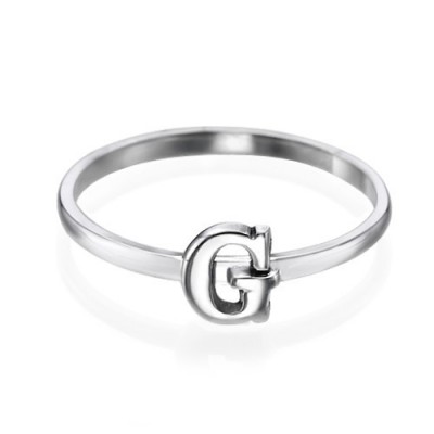 Initial Ring in Silver - The Handmade ™
