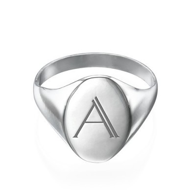 Initial Signet Ring in Silver - The Handmade ™