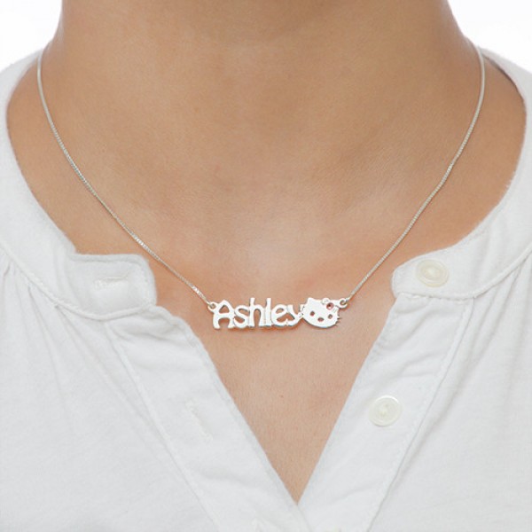 Kitten Nameplate Necklace for Girls - The Handmade ™