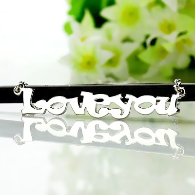 I Love You Name Necklace Silver - The Handmade ™