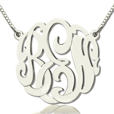 Large Monogram Necklace Hand-painted Silver - The Handmade ™