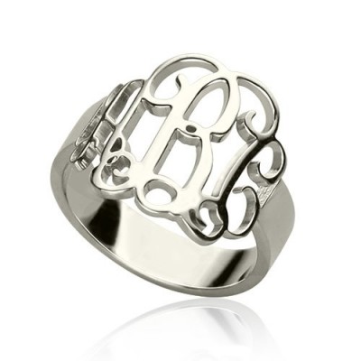 Personalised Silver Monogram Ring - The Handmade ™