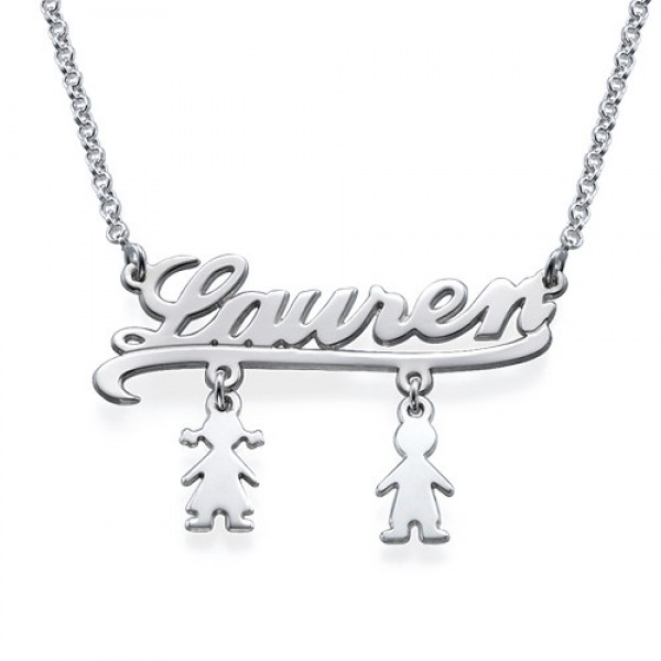 Mummy Name Necklace with Kids Charms - The Handmade ™