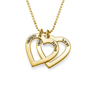 Gold or Silver Engraved Necklace - Heart - The Handmade ™
