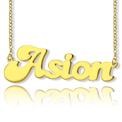 Gold BANANA Font Style Name Necklace - The Handmade ™