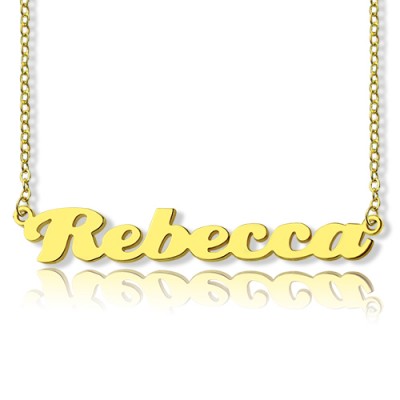 Gold Puff Font Name Necklace - The Handmade ™