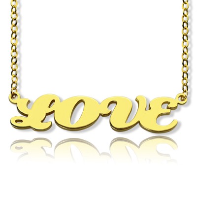Gold Capital Puff Font Name Necklace - The Handmade ™