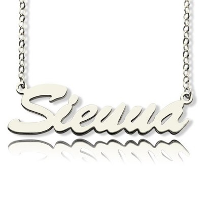 Silver Sienna Style Name Necklace - The Handmade ™