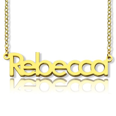 Gold Rebecca Style Name Necklace- - The Handmade ™