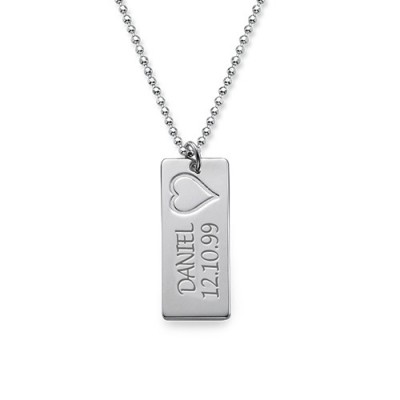 Name Bar Necklace in Silver - The Handmade ™