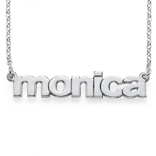Nameplate Necklace in Lowercase Font - The Handmade ™