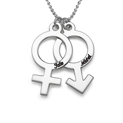 Necklace with Female Male Symbol - The Handmade ™