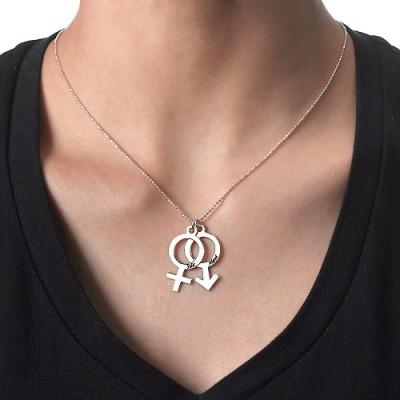 Necklace with Female Male Symbol - The Handmade ™