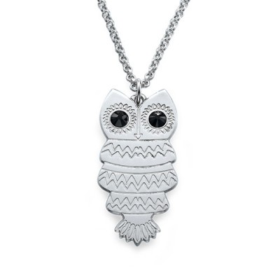Owl Necklace with Back Engraving - The Handmade ™