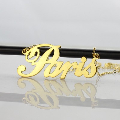 Gold Plating Name Necklace "Paris" - The Handmade ™