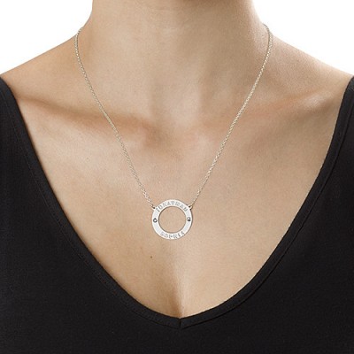 Silver Karma Necklace with Swarovski - The Handmade ™
