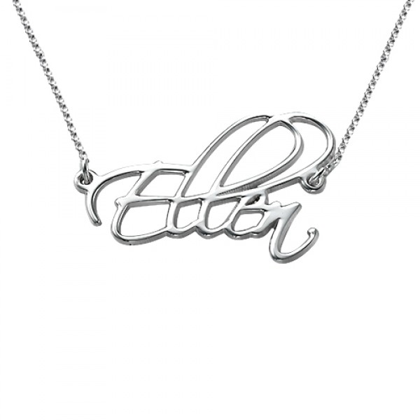 Silver Script Necklace - The Handmade ™