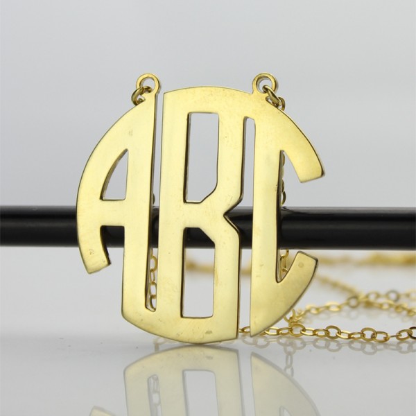 Gold 2 Letters Capital Monogram Necklace - The Handmade ™