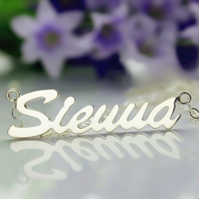 Silver Sienna Style Name Necklace - The Handmade ™