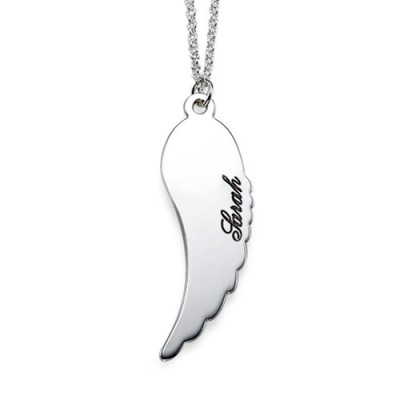 Set of Two Silver Angel Wings Necklace - The Handmade ™