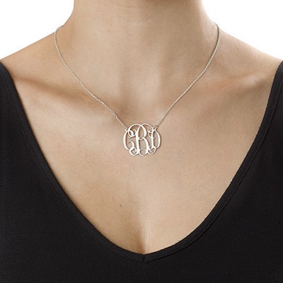 Silver Celebrity Style Monogram Necklace - The Handmade ™